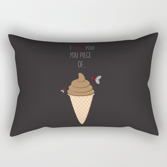 'Hate + Love! You piece of sweet!' Rectangular Pillow