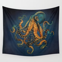 Underwater Dream IV Wandbehang | Graphicdesign, Dream, Cobalt, Ocean, Gold, Sea, Abstract, Navy, Marin, Water 