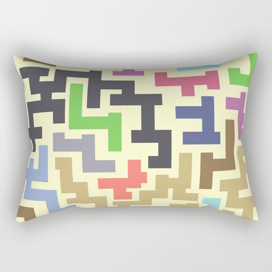 Colorful Maze IV Rectangular Pillow