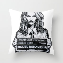 Kate Moss Throw Pillow