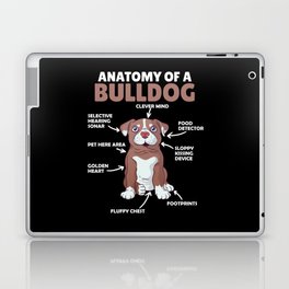 Anatomy Of A Bulldog Dogs Funny Puppy Laptop Skin