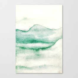 Serene Green Mountain Landscape Canvas Print