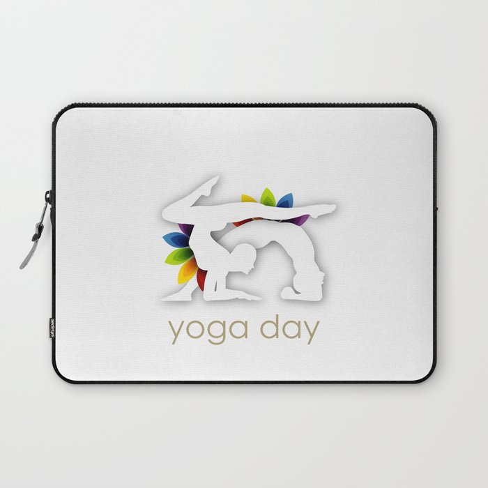 Yoga meditation Chakras or aura colors ayurvedic spiritual wellness Laptop Sleeve