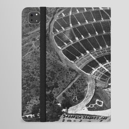 Hollywood Bowl aerial vintage, Los Angeles, California black and white photograph / photography iPad Folio Case