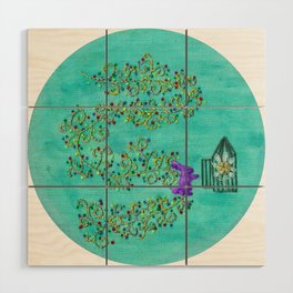 Lost and Found Woodland Garden Embroidery Wood Wall Art