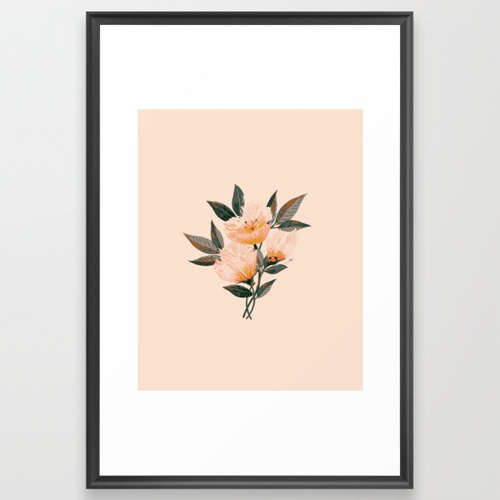 Copper Floral II Framed Art Print