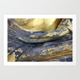 Buddha Hand Meditation gold Art Print