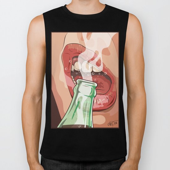 Lips and soda Biker Tank