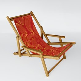 Red & Gold Abstract Sling Chair