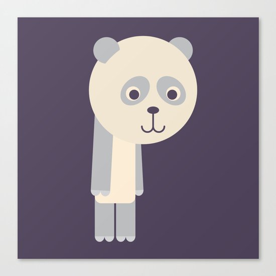 Letter P // Animal Alphabet // Panda Monogram Canvas Print