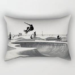Skateboarding Print Venice Beach Skate Park LA Rectangular Pillow