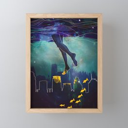 Midnight Swim Framed Mini Art Print