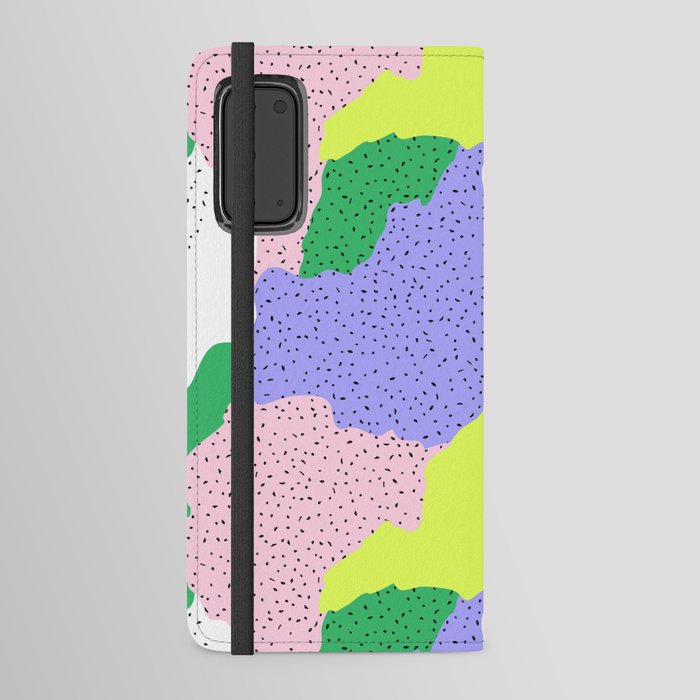 Abstract fun retro colorful pattern Android Wallet Case