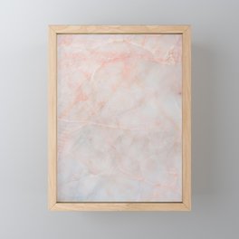 Blush Pink & Gray Marble Framed Mini Art Print