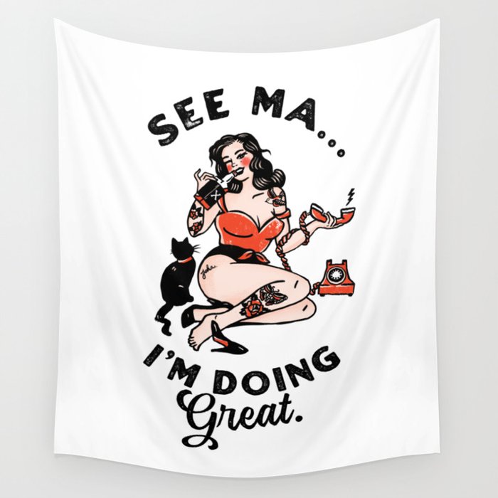 Funny hot sale girl tapestry