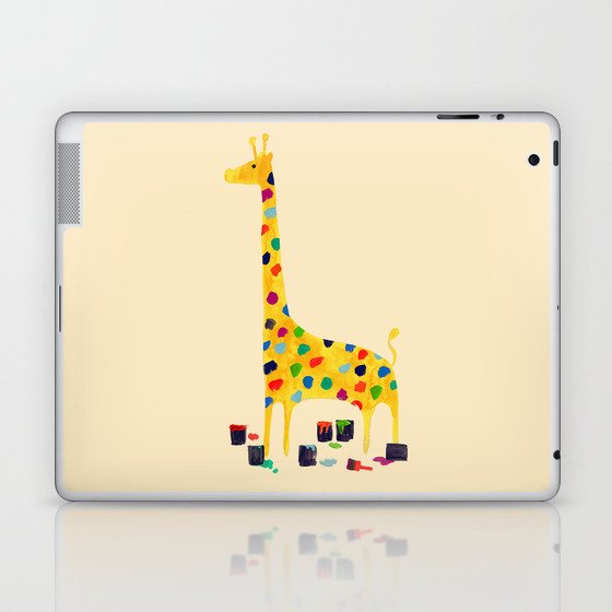 Paint by number giraffe Laptop & iPad Skin