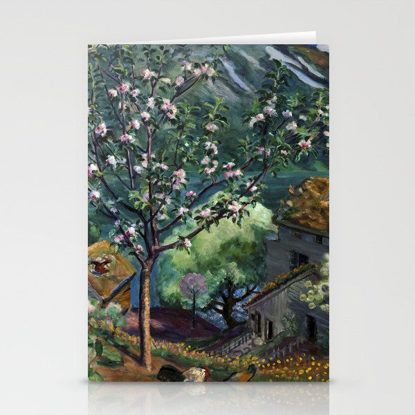 Apple Tree in Bloom, 1926-1927 by Nikolai Astrup Stationery Cards