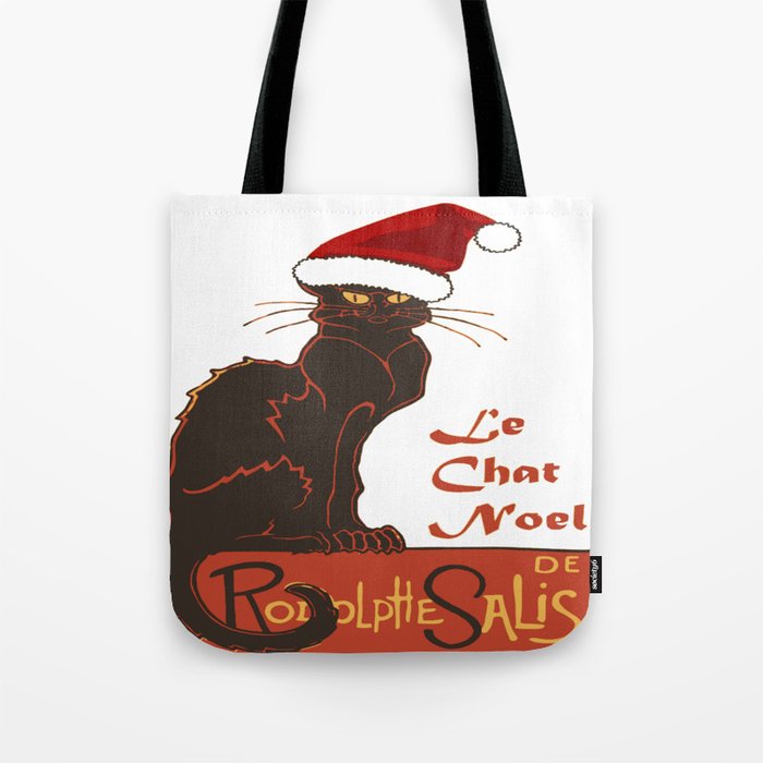 Le Chat Noel Christmas Vector Tote Bag