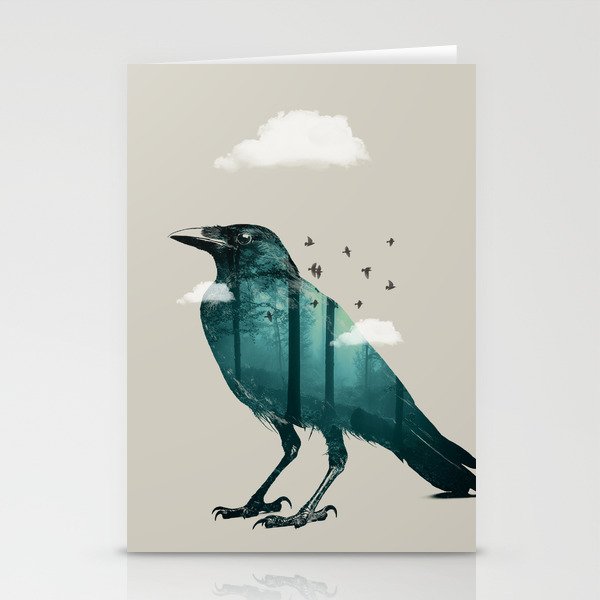 Teal Raven Stationery Cards