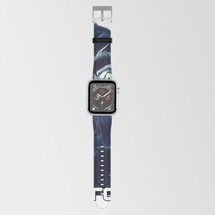 Cute Pug Problems Design with Blue Eyes Apple Watch Band