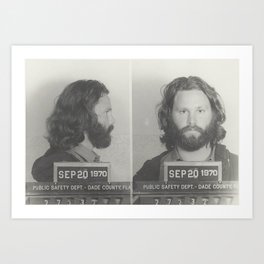 Morrison Miami Mug Shot Art Print