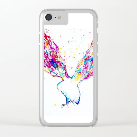 Rainbow Wings Clear iPhone Case