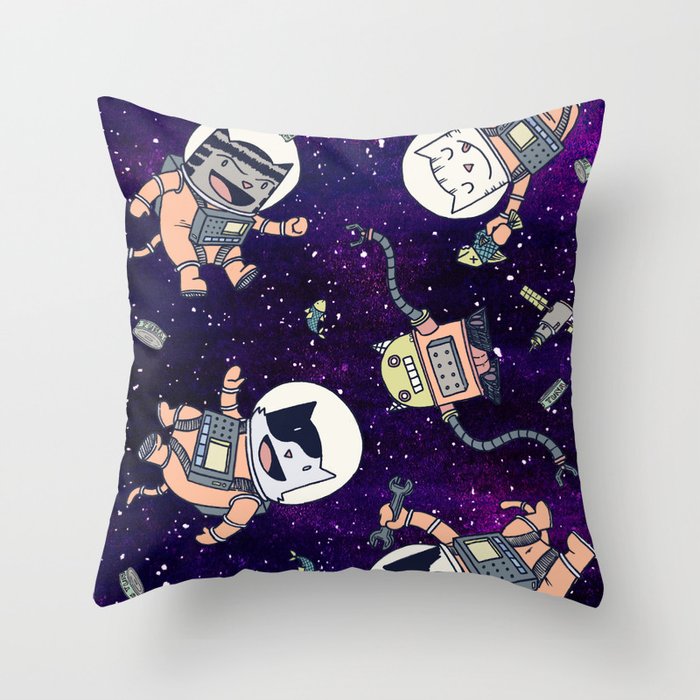 CatStronauts Throw Pillow