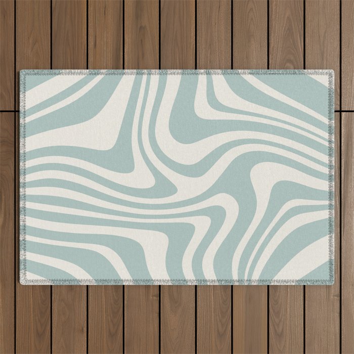 Abstract Wavy Stripes LXI Outdoor Rug