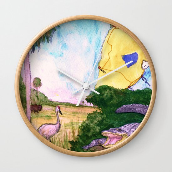 "Gainesville, FL" by Cap Blackard Wall Clock