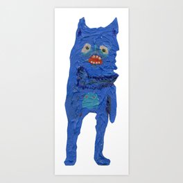 el monstro azul Art Print