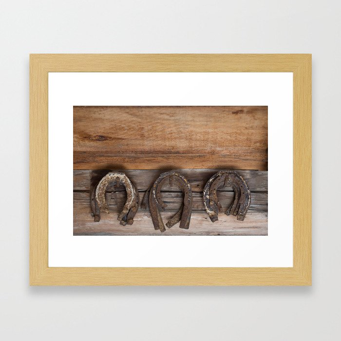 Horse Shoes: Luck on the Wall Framed Art Print
