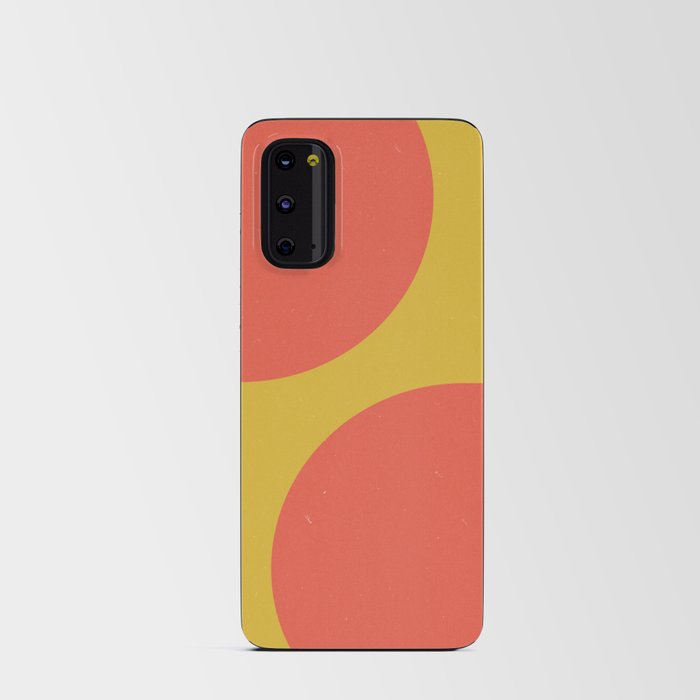 Retro Minimal Arches Abstract in Burnt Brick Red and Mustard Yellow Android Card Case