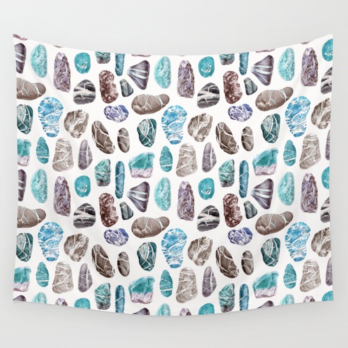 Ocean Sea Stones Pattern Wall Tapestry