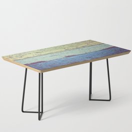 Old wood blue floor Coffee Table
