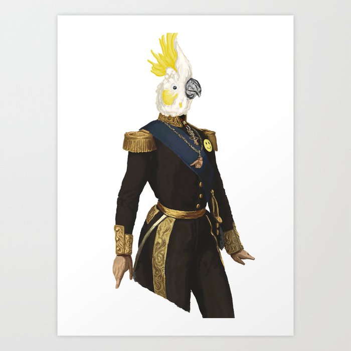 Captain Feathers Art Print