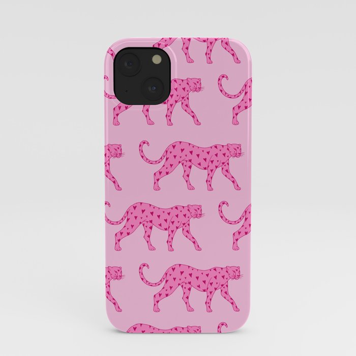 Pink Love Cheetahs iPhone Case