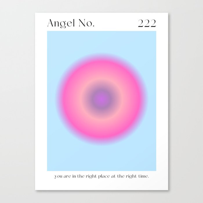 Angel Number 222 Canvas Print
