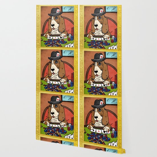 Poker Playing Dog Wallpaper By Trescomas Society6