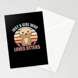 Just a Girl Who Loves otters - Cute otter Stationery Card