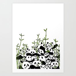 A Pandemonium of Pandas  Art Print