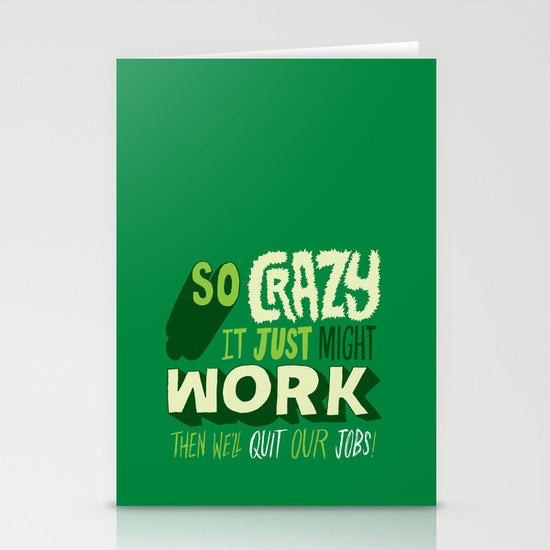 Quit Our Jobs Stationery Cards