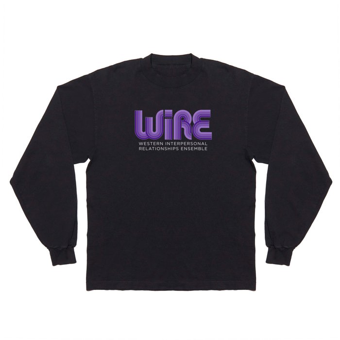WIRE logo - black fabric w/colour Long Sleeve T Shirt