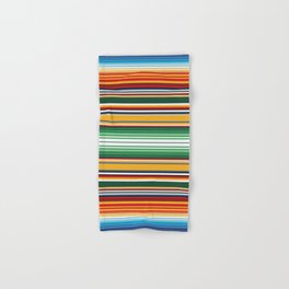 Colorful fine line Serape Saltillo Mexican sarape blanket vibrant zerape jorongo pattern zarape Hand & Bath Towel