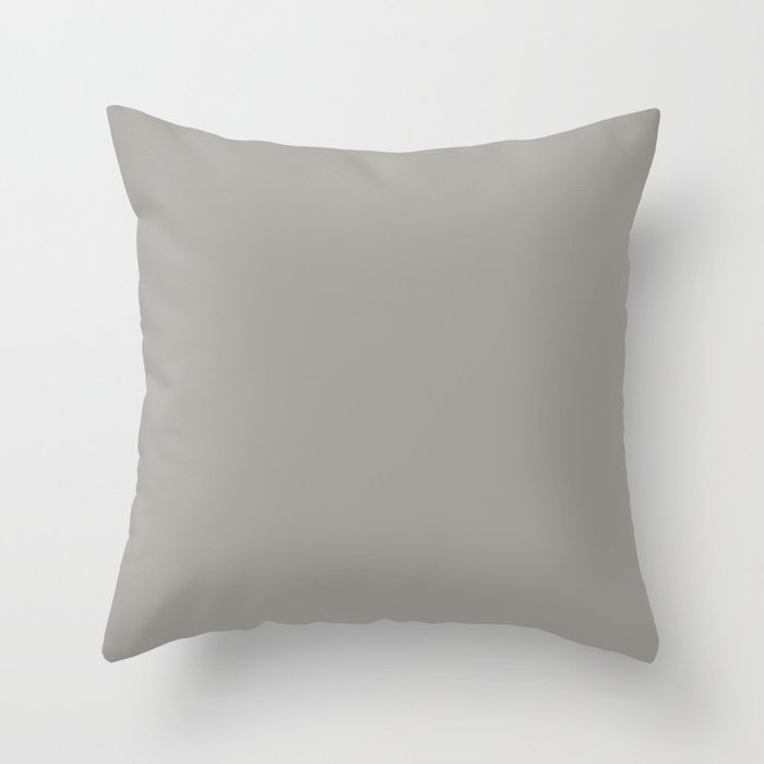 Grey Color Throw Pillow