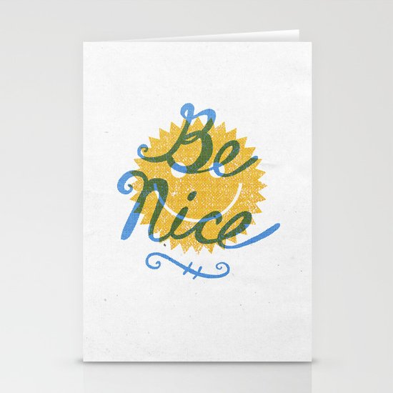Be Nice. Stationery Cards