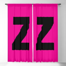 letter Z (Black & Magenta) Blackout Curtain