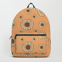 Floral pattern with peach background Backpack