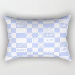 HAPPY Checkerboard 2.0 (Pastel Very Peri Color) Rectangular Pillow