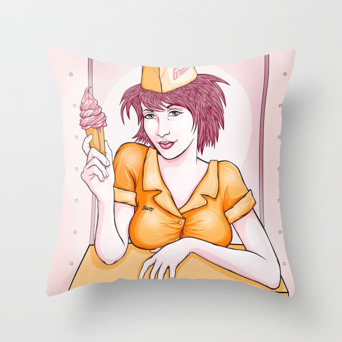 Ice Cream Throw Pillow