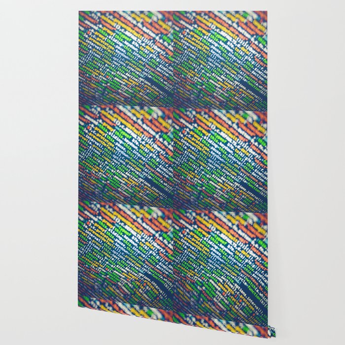 Colorful Code Color Wallpaper By Nocolordesigns Society6
